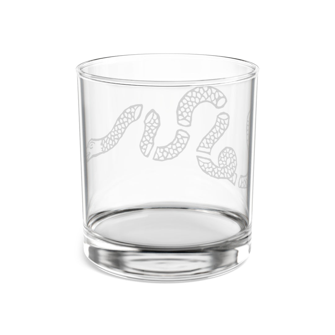 Join or Die Snake Rocks Glass