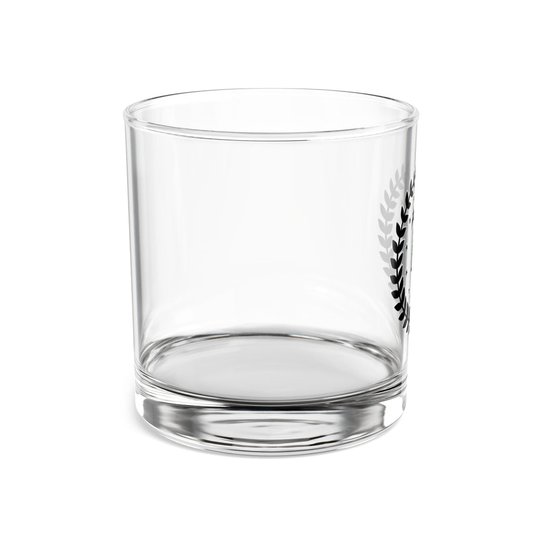 76 Crest Logo Rocks Glass