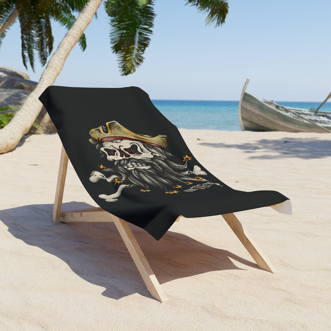 Black Beard Beach Towel