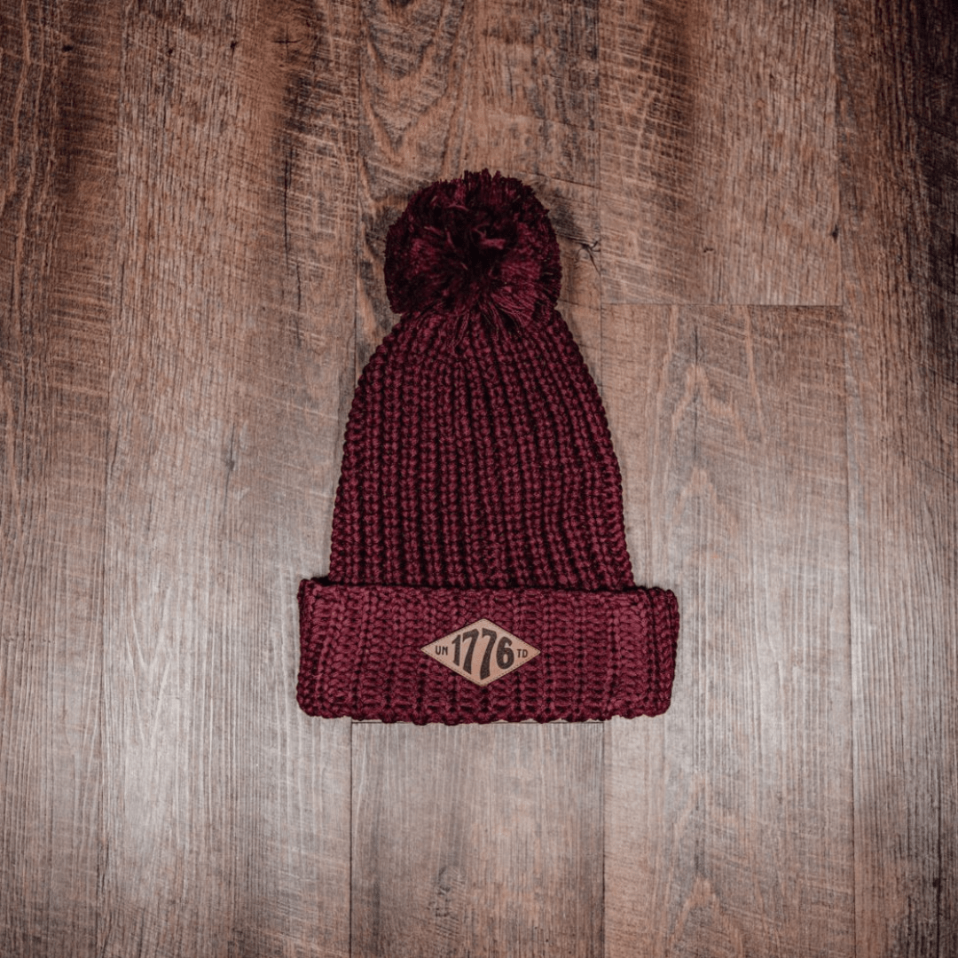 1776 Pom Beanie - Burgundy - 1776 United