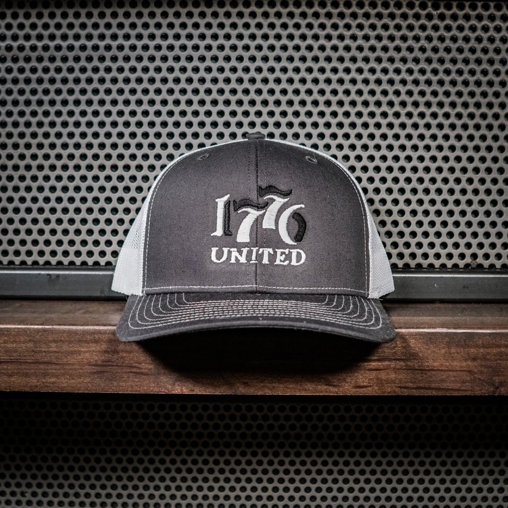 1776 Retro Logo Charcoal & White Hat (LIMITED) - 1776 United