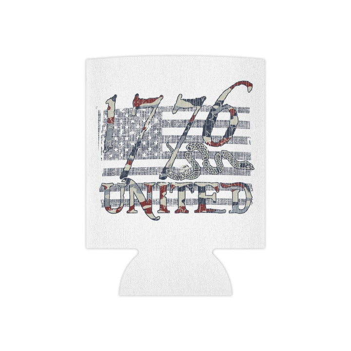 1776 United Abstract Flag Logo Can Cooler - 1776 United