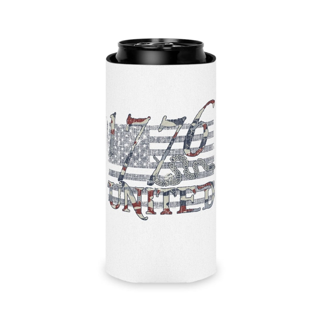 1776 United Abstract Flag Logo Can Cooler - 1776 United