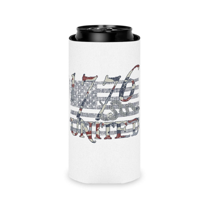 1776 United Abstract Flag Logo Can Cooler - 1776 United