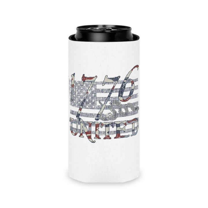 1776 United Abstract Flag Logo Can Cooler - 1776 United