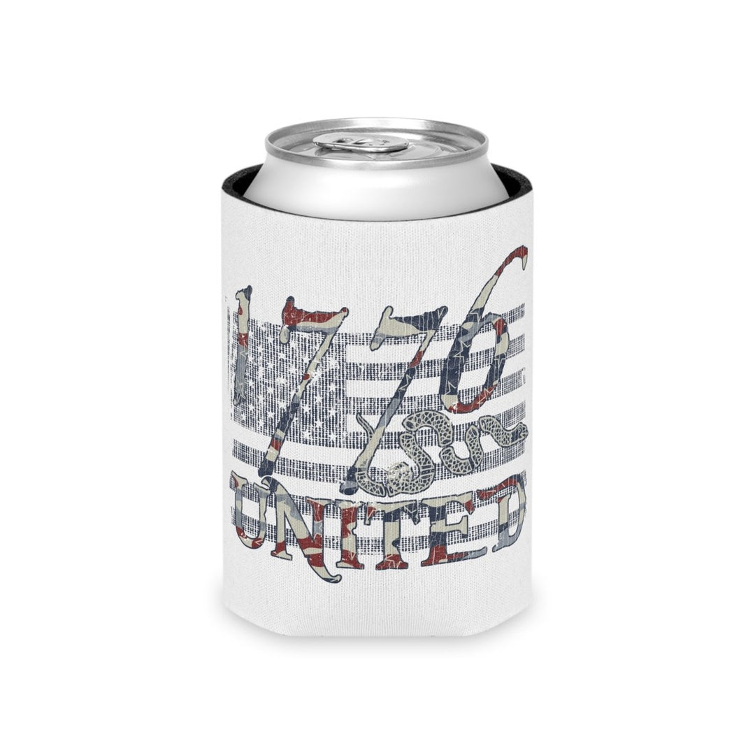 1776 United Abstract Flag Logo Can Cooler - 1776 United