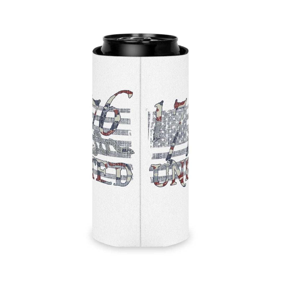 1776 United Abstract Flag Logo Can Cooler - 1776 United