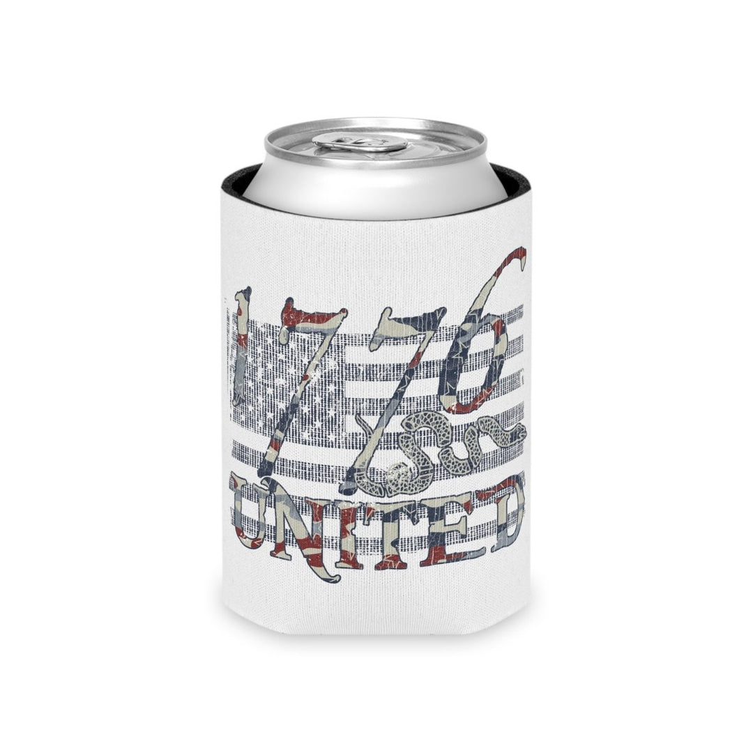 1776 United Abstract Flag Logo Can Cooler - 1776 United