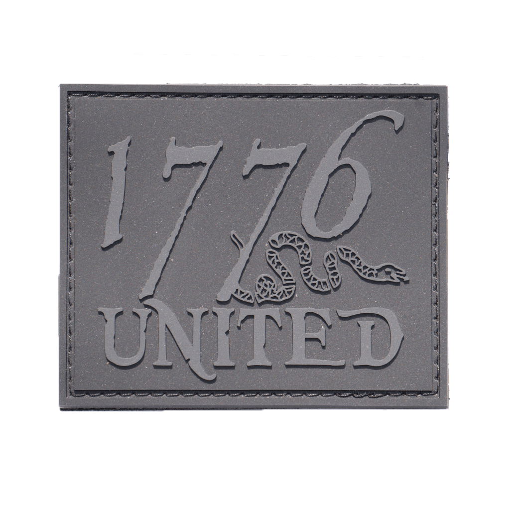 1776 United®PVC Logo Patch - Blacked Out