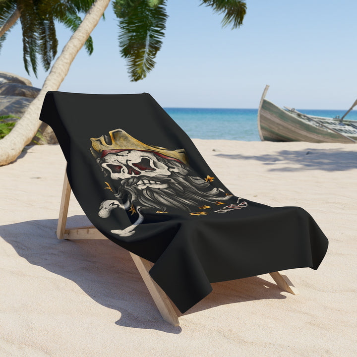 Black Beard Beach Towel