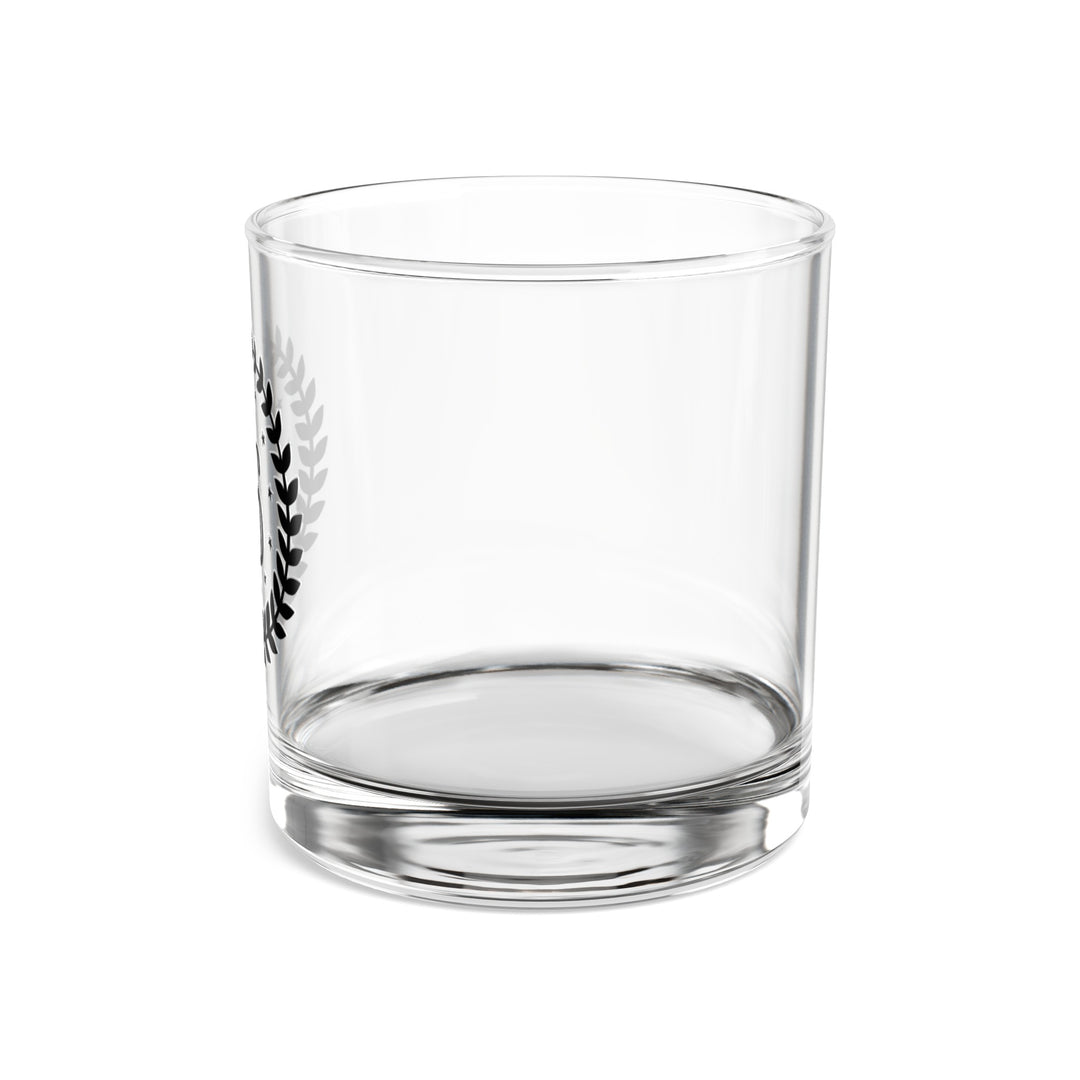 76 Crest Logo Rocks Glass