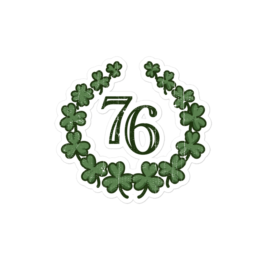 76 Crest Basic St. Paddy's Sticker - 1776 United