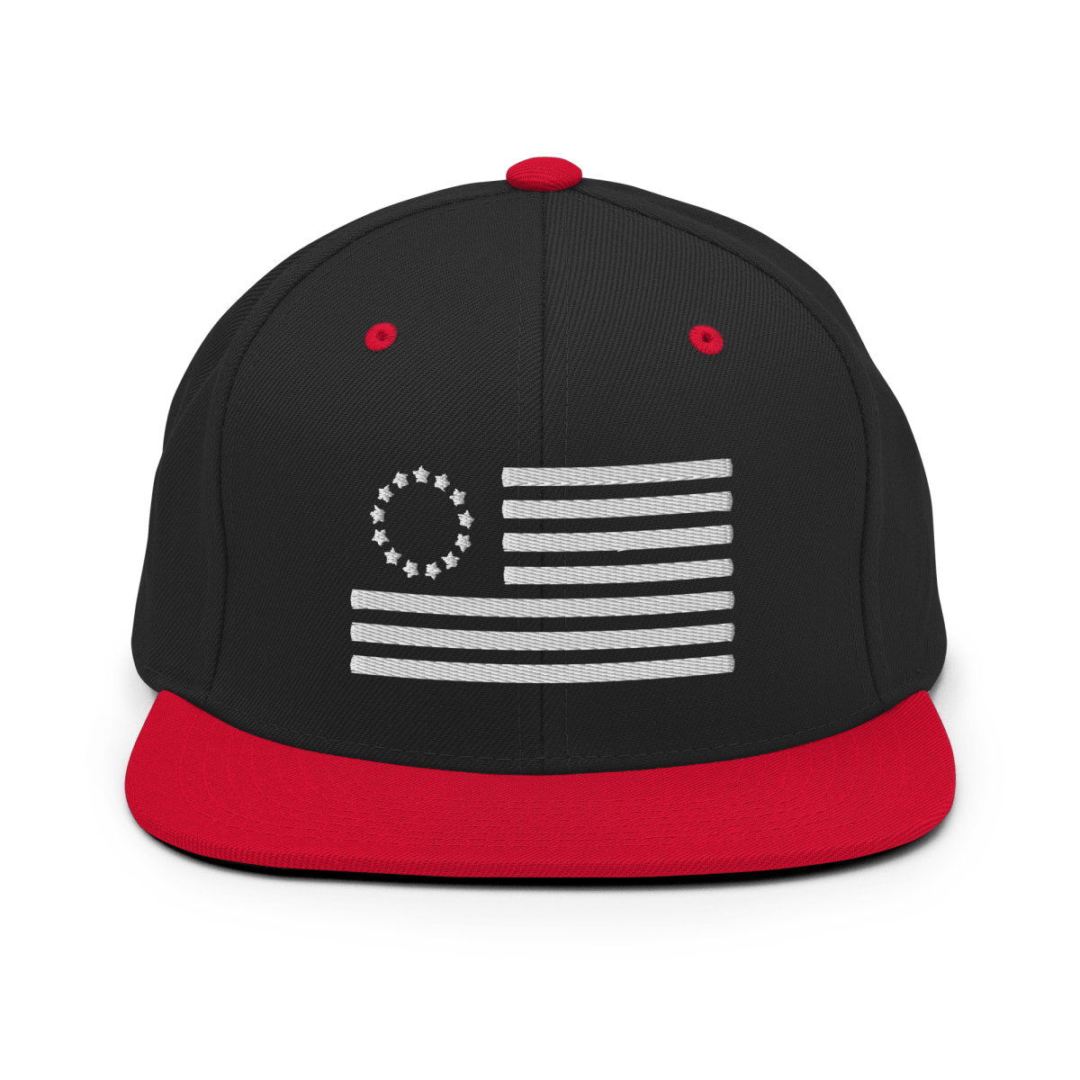 Flexfit American Flag Snapback Cap – Embroidered Flat Bill, Multi-Color, Adjustable