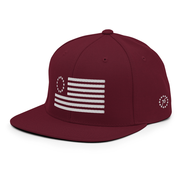 Betsy Ross Flag Snapback Hat - 1776 United