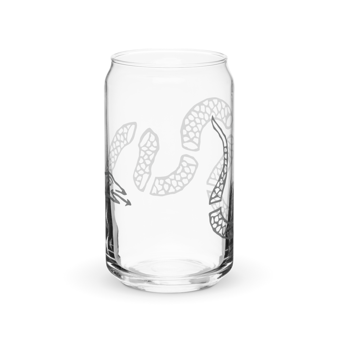 Join or Die Snake Can-shaped glass