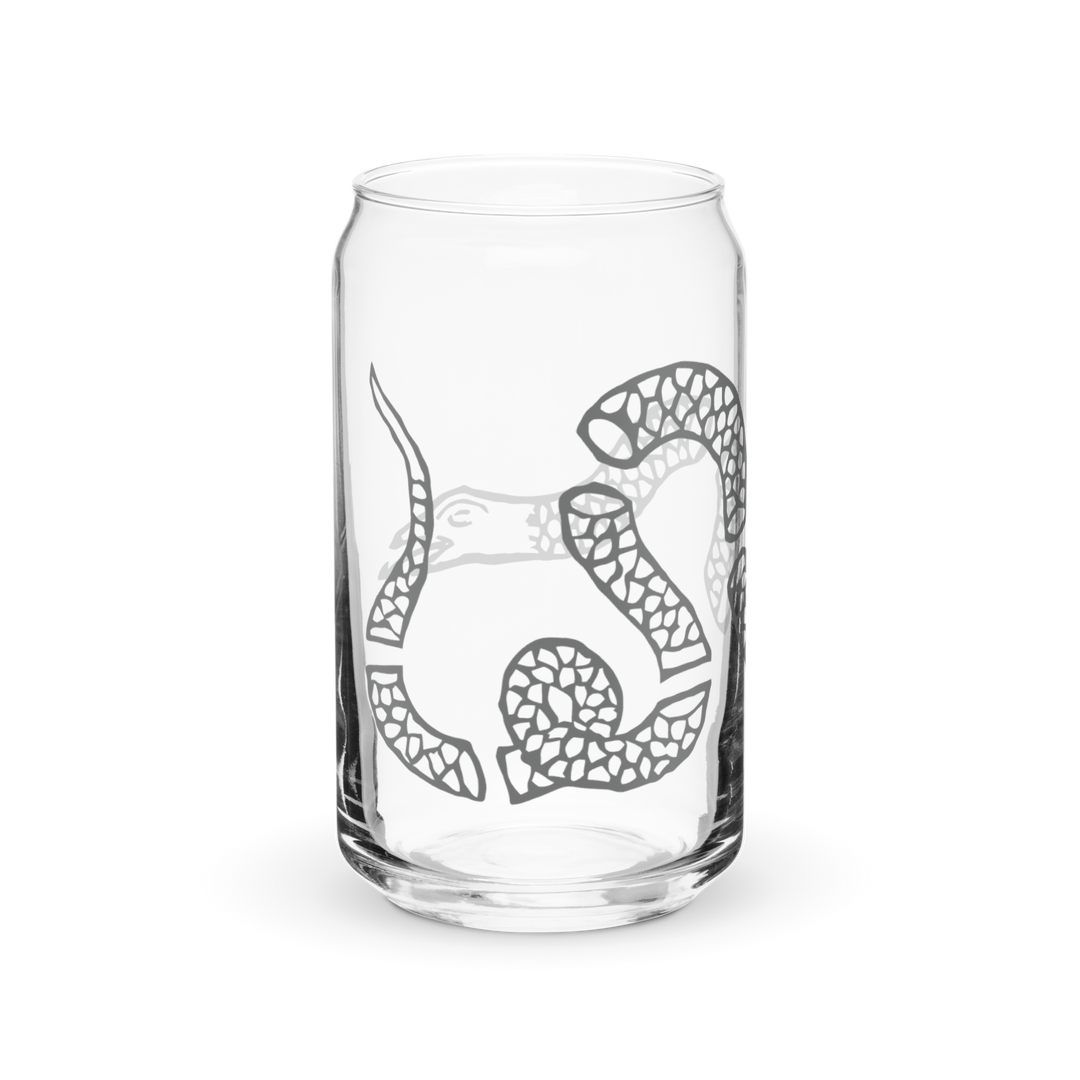 Join or Die Snake Can-shaped glass