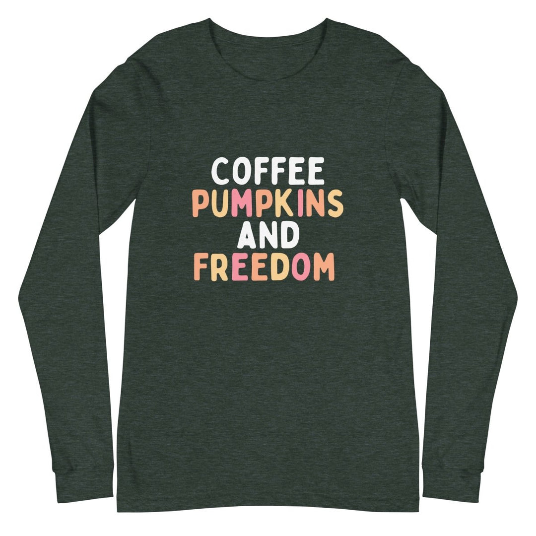 Coffee Pumpkins & Freedom Long Sleeve Tee - Women's - 1776 United