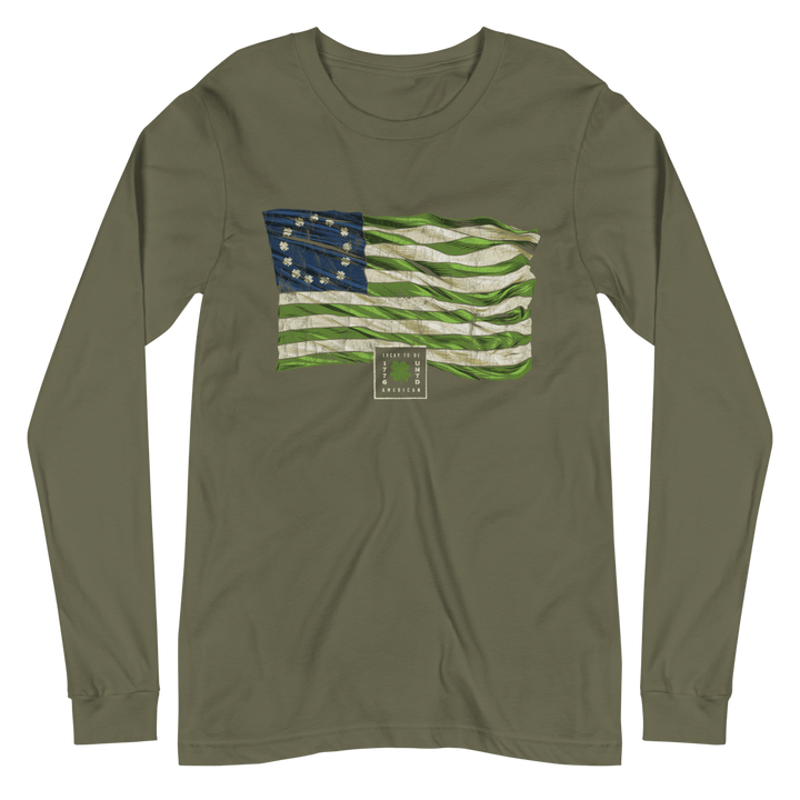 St. Paddy's Betsy Ross Flag Long Sleeve Tee - 1776 United