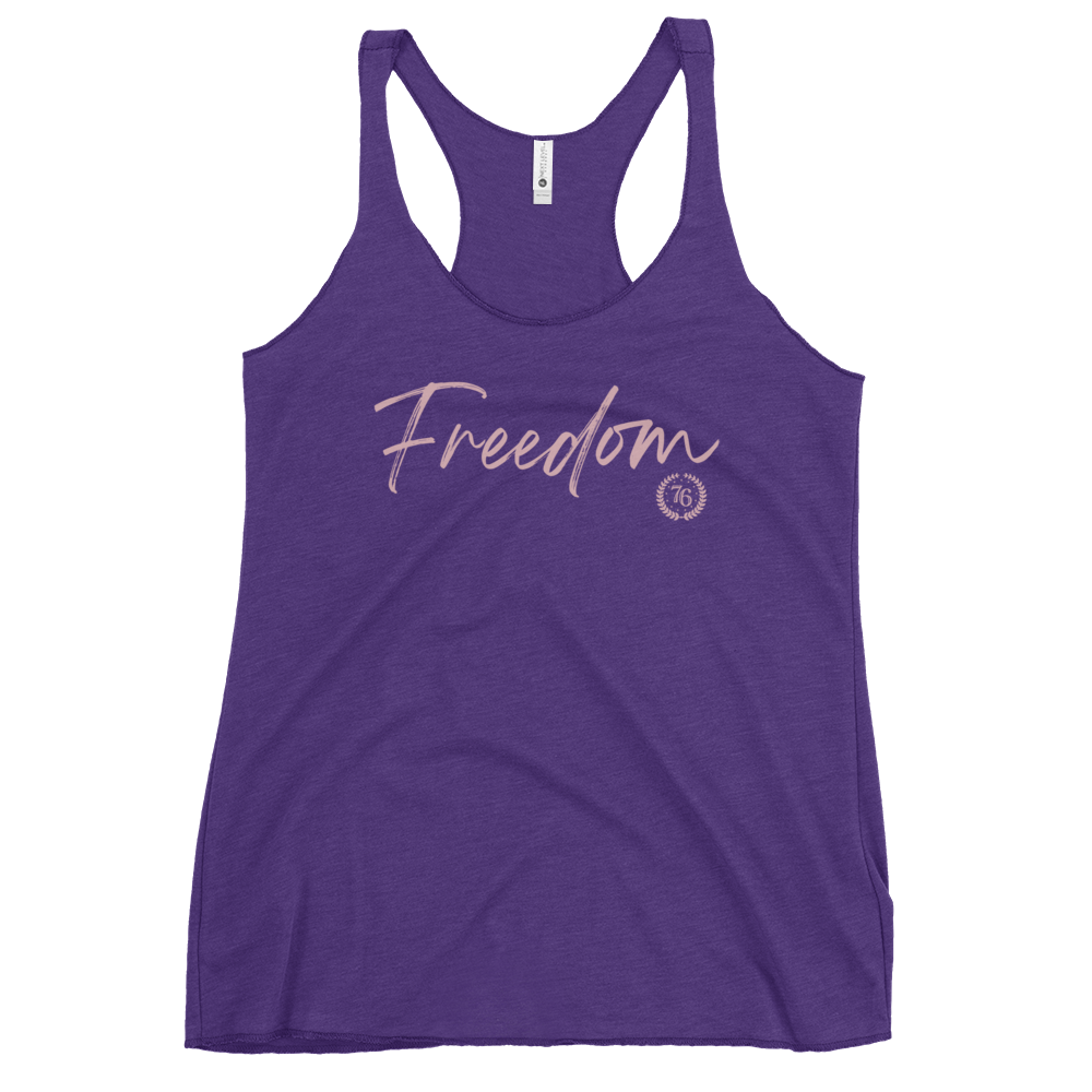 Freedom Script Women's Racerback Tank