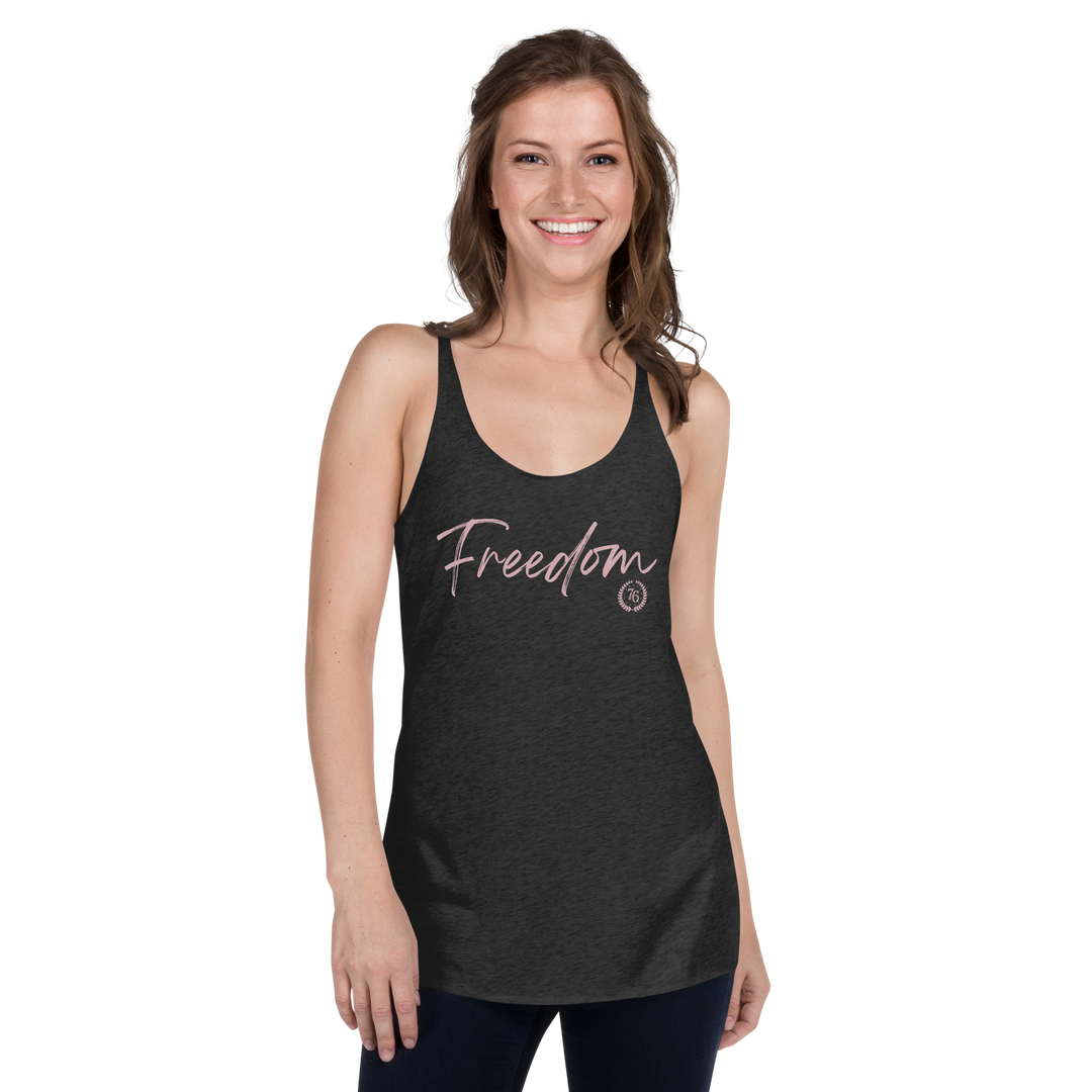 Freedom Script Women's Racerback Tank